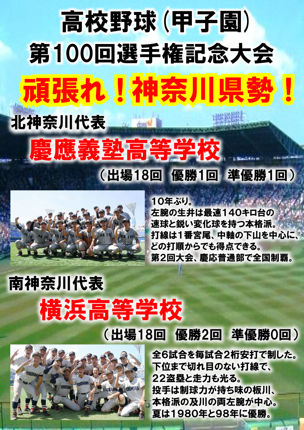 出場記念 横浜高校野球選手権大会 留め置き